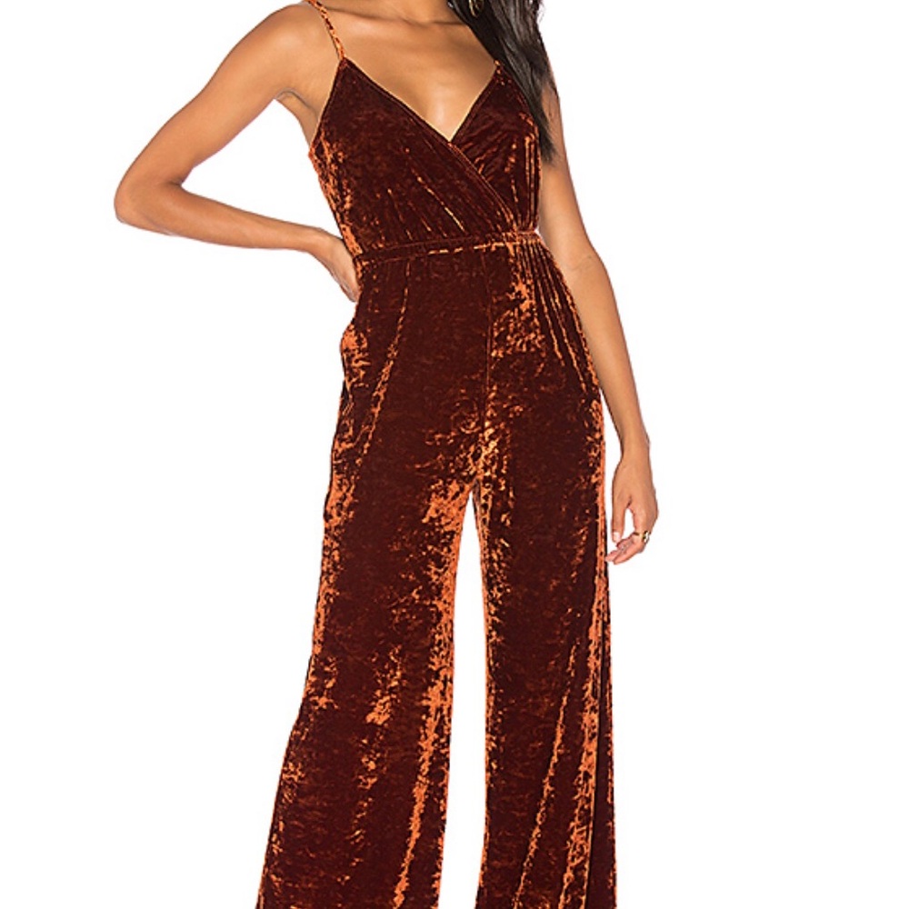 Show Me Your Mumu Hendrix Velvet Jumpsuit BNWT
